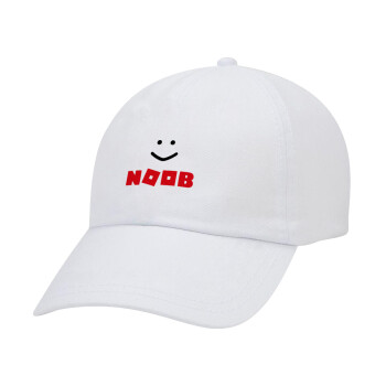 NOOB, Καπέλο Ενηλίκων Baseball Λευκό 5-φύλλο (POLYESTER, ΕΝΗΛΙΚΩΝ, UNISEX, ONE SIZE)