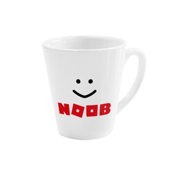 NOOB, Κούπα κωνική Latte Λευκή, κεραμική, 300ml
