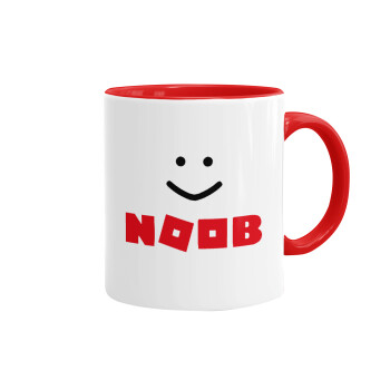 NOOB, Mug colored red, ceramic, 330ml