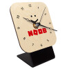 Quartz Table clock in natural wood (10cm)