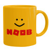 Ceramic coffee mug yellow