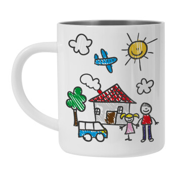 Children's drawing, Mug Stainless steel double wall 450ml