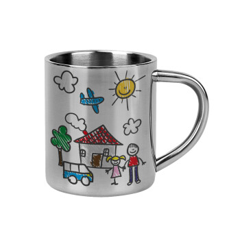Children's drawing, Mug Stainless steel double wall 300ml