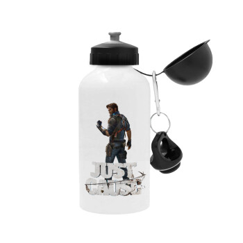 Just Gause, Metal water bottle, White, aluminum 500ml
