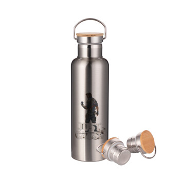 Just Gause, Stainless steel Silver with wooden lid (bamboo), double wall, 750ml