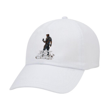 Just Gause, Καπέλο Ενηλίκων Baseball Λευκό 5-φύλλο (POLYESTER, ΕΝΗΛΙΚΩΝ, UNISEX, ONE SIZE)