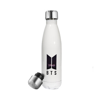 BTS, Metal mug thermos White (Stainless steel), double wall, 500ml