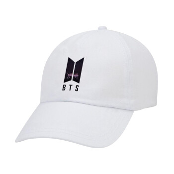 BTS, Καπέλο Ενηλίκων Baseball Λευκό 5-φύλλο (POLYESTER, ΕΝΗΛΙΚΩΝ, UNISEX, ONE SIZE)