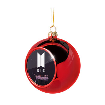 BTS, Christmas tree ball Red 8cm