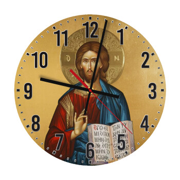 Jesus, Ρολόι τοίχου ξύλινο (30cm)