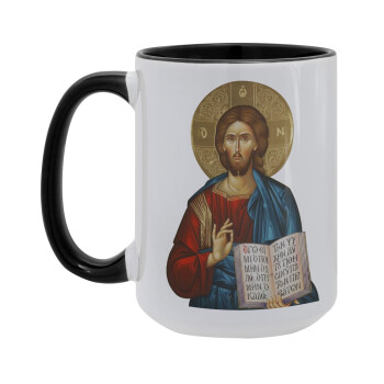 Jesus, Κούπα Mega 15oz, κεραμική Μαύρη, 450ml