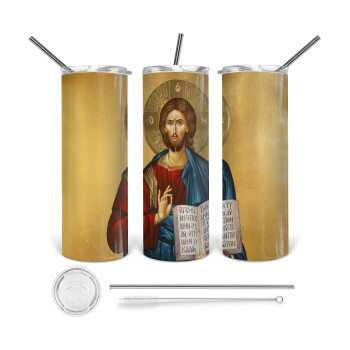 Jesus, Tumbler stainless steel 600ml, with metal straw & cleaning brush