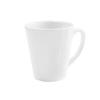 BLANK, Κούπα κωνική Latte Λευκή, κεραμική, 300ml