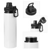 Metal water bottle with safety cap, aluminum 850ml