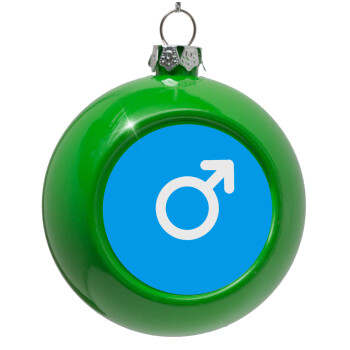 MALE, Green Christmas tree ornament bauble 8cm