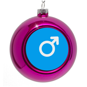 MALE, Purple Christmas tree ornament bauble 8cm