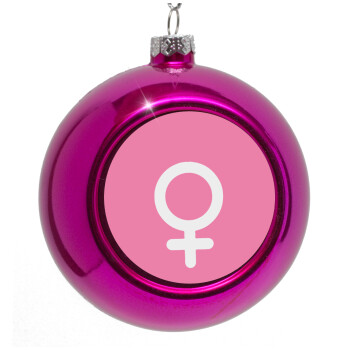 FEMALE, Purple Christmas tree ornament bauble 8cm