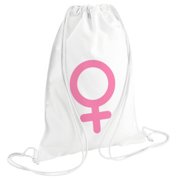 FEMALE, Backpack pouch GYMBAG white (28x40cm)