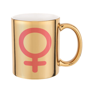 FEMALE, Mug ceramic, gold mirror, 330ml