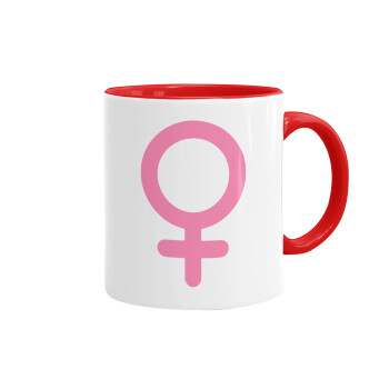 FEMALE, Mug colored red, ceramic, 330ml