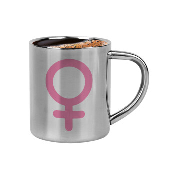 FEMALE, Double-wall metal cup for espresso (220ml)