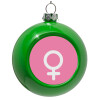 Green Christmas tree ornament bauble 8cm