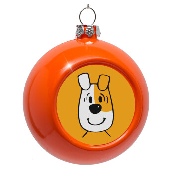 reksio bolek i lolek, Orange Christmas tree ornament bauble 8cm