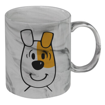 reksio bolek i lolek, Mug ceramic marble style, 330ml