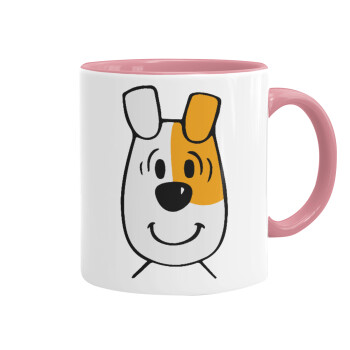 reksio bolek i lolek, Mug colored pink, ceramic, 330ml