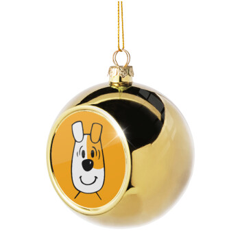 reksio bolek i lolek, Golden Christmas tree ball ornament 8cm