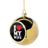 Golden Christmas tree ball ornament 8cm