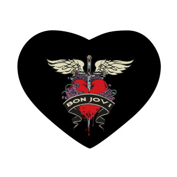 Bon Jovi, Mousepad heart 23x20cm