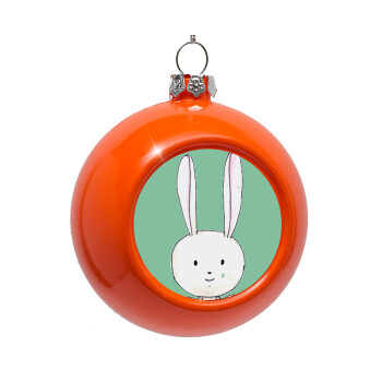 Ο λαγός του πάσχα, Orange Christmas tree ornament bauble 8cm