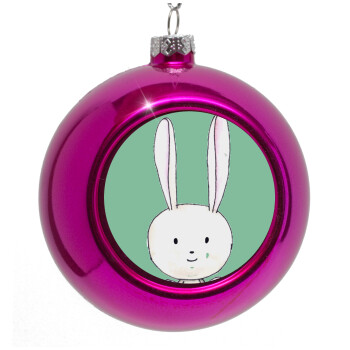 Ο λαγός του πάσχα, Purple Christmas tree ornament bauble 8cm