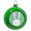 Green Christmas tree ornament bauble 8cm