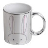 Mug ceramic, silver mirror, 330ml