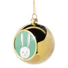 Golden Christmas tree ball ornament 8cm