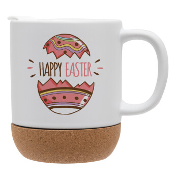 Happy easter egg, Ceramic coffee mug Cork (MAT), 330ml (1pcs)