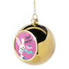 Golden Christmas tree ball ornament 8cm