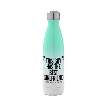 This guy has the best Girlfriend, Metal mug thermos Green/White (Stainless steel), double wall, 500ml