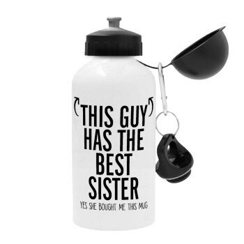 This guy has the best Sister, Metal water bottle, White, aluminum 500ml