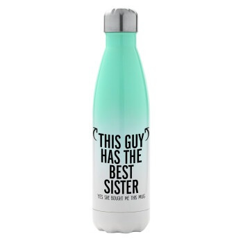 This guy has the best Sister, Metal mug thermos Green/White (Stainless steel), double wall, 500ml