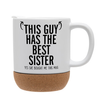 This guy has the best Sister, Ceramic coffee mug Cork (MAT), 330ml (1pcs)