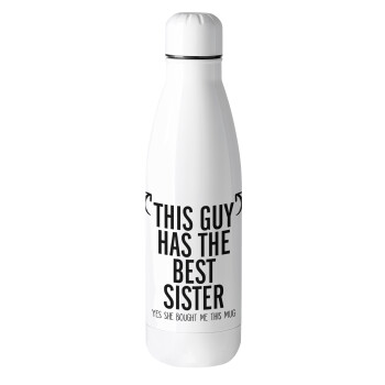 This guy has the best Sister, Μεταλλικό παγούρι θερμός (Stainless steel), 500ml