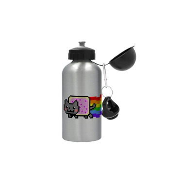 Nyan Pop-Tart Cat, Metallic water jug, Silver, aluminum 500ml
