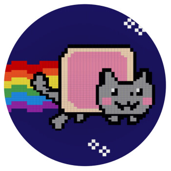 Nyan Pop-Tart Cat, Mousepad Round 20cm