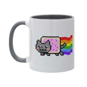 Nyan Pop-Tart Cat, Mug colored grey, ceramic, 330ml