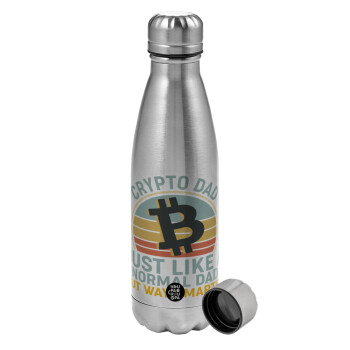 Crypto Dad, Metallic water bottle, stainless steel, 750ml