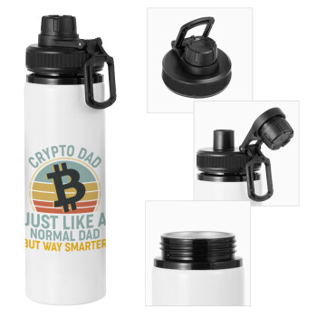 Crypto Dad, Metal water bottle with safety cap, aluminum 850ml