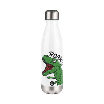 Dyno roar!!!, Metal mug thermos White (Stainless steel), double wall, 500ml